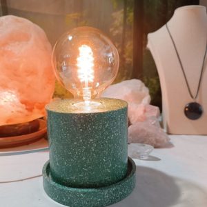 Lámpara formato CILINDRO mesita Orgonita Auténtica / Electronite