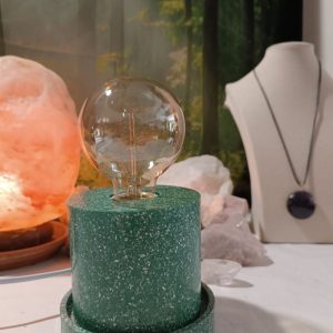 Lámpara formato CILINDRO mesita Orgonita Auténtica / Electronite