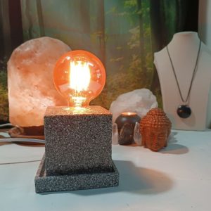 Lámpara mesita CUADRADA Orgonita Auténtica / Electronite