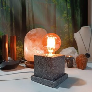 Lámpara mesita CUADRADA Orgonita Auténtica / Electronite