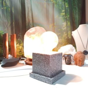 Lámpara mesita CUADRADA Orgonita Auténtica / Electronite