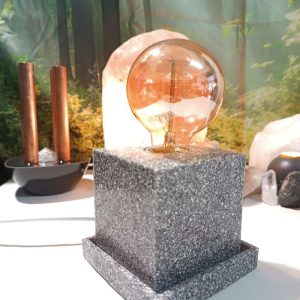 Lámpara mesita CUADRADA Orgonita Auténtica / Electronite