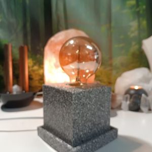 Lámpara mesita CUADRADA Orgonita Auténtica / Electronite
