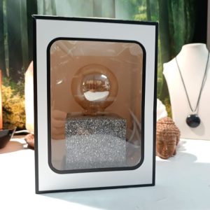 Lámpara mesita CUADRADA Orgonita Auténtica / Electronite