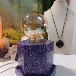 Lámpara mesita formato HEXAGONAL Orgonita Auténtica / Electronite