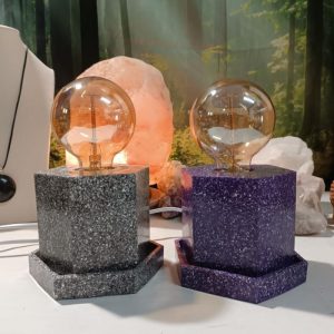 Lámpara mesita formato HEXAGONAL Orgonita Auténtica / Electronite