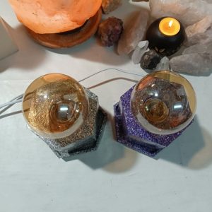 Lámpara mesita formato HEXAGONAL Orgonita Auténtica / Electronite