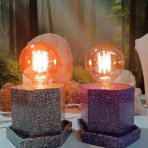 Lámpara mesita formato HEXAGONAL Orgonita Auténtica / Electronite