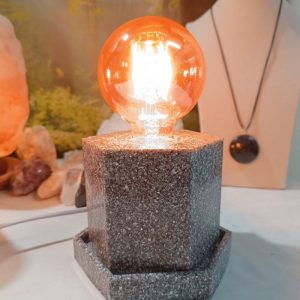 Lámpara mesita formato HEXAGONAL Orgonita Auténtica / Electronite