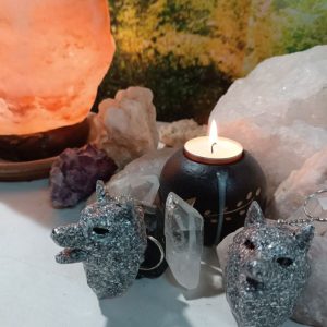 Orgonita Auténtica / Electronite Llavero Cabeza Lobo