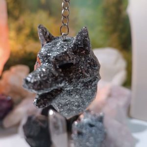 Orgonita Auténtica / Electronite Llavero Cabeza Lobo