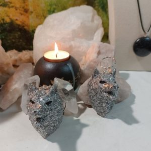 Orgonita Auténtica / Electronite Llavero Cabeza Lobo